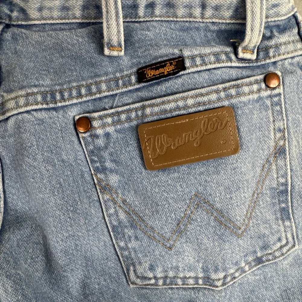 Wrangler 13MWZGH Jeans Men's 34x36 Light Wash Cowboy Cut Original Fit Straight